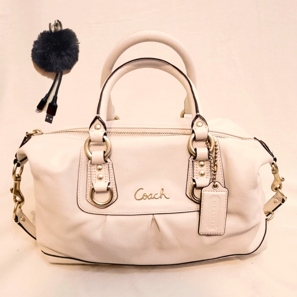 Coach Ashley Satchel w/iPhone charger keychain